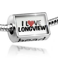Perla I Love Longview Charm odgovara svim evropskim narukvicama