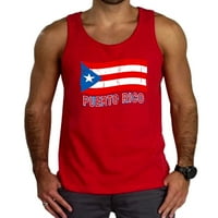 Muška grupa Grunge Portoriko Crveni rezervoar Top X-Veliki crveni
