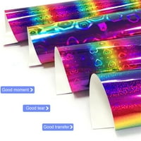 Sunsunrise X Dugalica sa klipom, samoljepljivi zasljepljujući holografski iridescentni film za DIY CRAFT