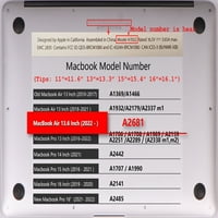 Kaishek kompatibilan sa kućištem MacBook Air 13.6 . Objavljen model A2681, plastična futrola tvrdog