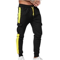 Homodles muške izdržljive hlače - fitne hlače žute veličine l