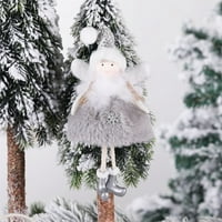 Yebay Božić Angel Lutka Santa Hat Viseći privjesak Festival Ornament Xmas Dekor stabla, bijeli