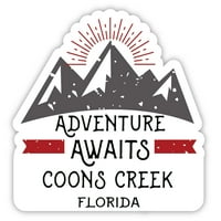 Coons Creek Florida Suvenir Vinil naljepnica za naljepnicu Avantura čeka dizajn