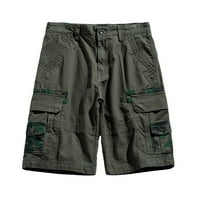 Zkozptok Teretne kratke hlače za muškarce Ljetni modni modni kratke hlače Ležeran patchwork Color Button