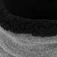 Haxmnou Winter Woolen ogrlica Topli ženski šal hladni vremenski vremenski menli pletit bib dvostruka