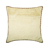 Navlake za jastuke, ukrasni otvori za jastuke Ivory & Gold 12 X12 , svileni mermer, teksturirani i pintucks