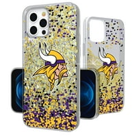 Minnesota Vikings iPhone Glitter Case sa Confetti dizajnom