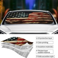 Grunge američka zastava prednje vjetrobransko staklo Sunca Shade Harmonic sklopite auto sunčanja za