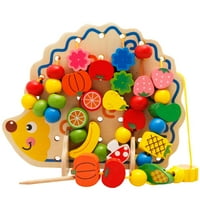 TOYWORLD drveni židhog voćne perle navodeći laciranje igračaka za rano učenje Obrazovanje Drvene igračke