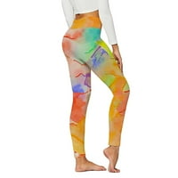 Owordtank Womens Tie Dye Yoga gamaše Visoko struk Workout Atheletic Slim noga mršava gamaše