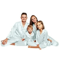 SPEMEM Porodična sastava salata Loungewear Pajama set dugih rukava Čvrsta boja Božićne pidžame za porodicu