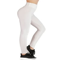 Žene visokog struka rastezanje joga hlače Profesija Fitness Workout Sport Hlače Čvrste uska tajice Bijela