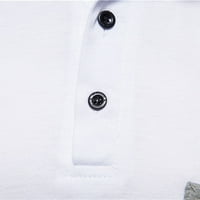 SHPWFBE polo majice za muškarce šivanje ljetne majice reverl kratkih rukava s kratkim rukavima od tri