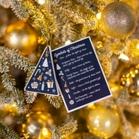 Simboli božićnih ukrasa sa karticom, kućnim dekorom, Božić