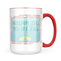 Neonblond Nobunny voli te poput Isusa Gingham zečjeg parnog poklona za ljubitelje čaja za kavu