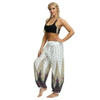 Yubnlvae joga hlače muške i ženske labave hlače sa crosem retro tiskanim kombinezonskim joga hlače