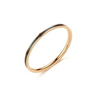 QEPWSC temperament Svestrani tanki titanijum čelični prsten ženski modni obični prsten za prsten za