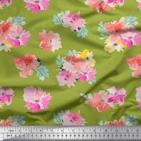 Soimoi svilene tkanine cvijeće akvarelne tkanine otisci dvorišta široko
