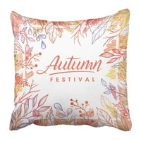 Jesenji festivalsko slovo s lišćem u jesen bojama sezoni pozdravi savršeni letak Posebna ponuda jastučnice