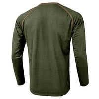 Clearsion Muška košulja dugih rukava kontrastna boja Tanak stojeći džepni džep Ležerne prilike Sportska