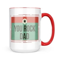 Neonblond You Rock Tata Očev dan Retro zvjezdica Poklon za ljubitelje čaja za kavu