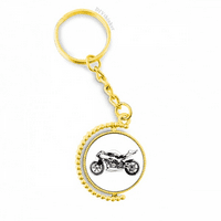 Crni motociklistički ilustracijski uzorak metalni priključak za ključeve lančanog prstena za prsten
