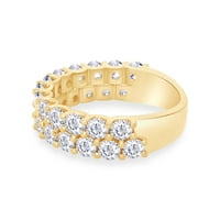 Carat okrugla rezani laboratorij kreirao je Moissanite Diamond dvoumjerni godišnjica vjenčani prsten