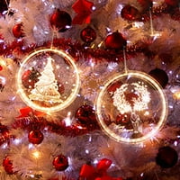 Snažna usisna akrilna bajka - okrugla dugoročna lica LED božićna svjetla za usisavanje za unose