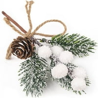 Božićne bobice Bijela stabljika umjetni borovi pikljivi šprice cvjetne stabljike Bijeli bobica bira