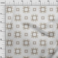 Onuone pamuk poplin smeđa tkanina geometrijska šivaća tkanina od dvorišta otisnuta DRIJSKA Odjeća šivača