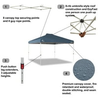 Ezyfast Patentirana kišobranska struktura Instant plaža Nadstrešnica, prenosiva ravna noga Pop up hladnjak