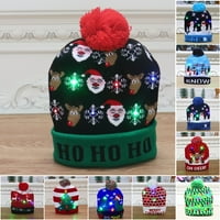 Taize božićni šešir užareni režimi Visoka elastična pletena tkanina LED Xmas Themed Hat za zabavu