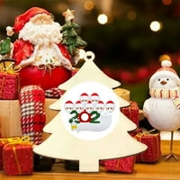 Farfi drveni božićni drvci DIY Xmas Viseći ukrasi Privjesak Obiteljski dekor za zabavu