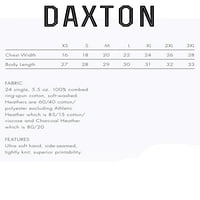 Daxton Atlanta Thirt Premium kratkih rukava Basic Crew Neck Tee, mornarsko bijelo, srednje