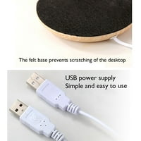 Loopsun USB kupalište za grijanje Osnovna čaša Konstantna temperaturna čaša jastučić za kavu Izolacijski