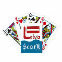 Latvija Nacionalna zastava Crveni uzorak Score Poker igračka kartica INDE IGRE