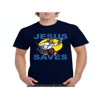 Muška majica kratki rukav - Isus štedi hokejski golman