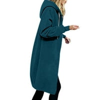 Ženske jakne plus veličina Ženska jakna od pune boje zadebljanje i runo i zimski povremeni patentni