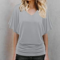 GAECUW Plus vrhovi za žene vrhovi bluze s kratkim rukavima Torbeni fit pulover vrhovi majica majice