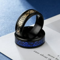 Pnellth Men Ring Glossy Jednostavan nakit Pribor Zmaj uzorak užareni prsten za upoznavanje