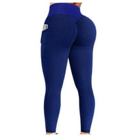 Iopqo joga hlače Ženske vježbe gamaše fitness sportski trčanje joge atletske hlače plave l