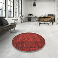 Ahgly Company Machine Persible Centra za unutarnji trg Tradicionalni smeđi tepih crvene površine, 3