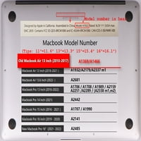 Kaishek Hard Case za staru verziju MacBook Air S - A & A + crna poklopac tastature, Sky serija 0646