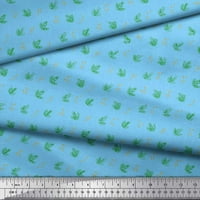 Soimoi Blue Heavy Canvas Tkaninski kedar ostavlja dekor tkaninu Široko dvorište
