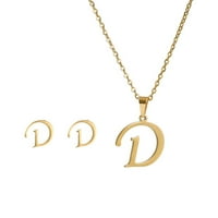 onhuon modni ženski poklon engleskog slova naziv lanaca privjesak privjesak ogrlice set naušnica je