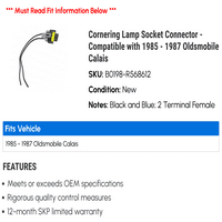 Konektor utičnice za savezu za savet - kompatibilan sa - Oldsmobile Calais 1986