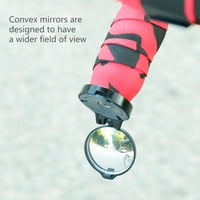 Yannee Biciklistički ogledalo Mini stražnji pogled Zrcalo Sklopivi stupanj Rotirajući siguran E-bicikl