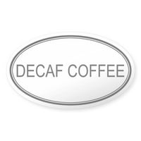 Cafepress - Decaf kava ovalna naljepnica - naljepnica