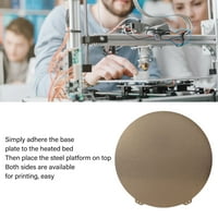 3D pisač ploča za toplu posteljinu, 270x okrugla zlatna čelična ploča, dvostrano obloženo platforma