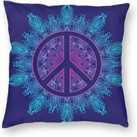 Ugodno bacanje jastuk za mirov simbol ukrasni kvadratni jastučnica Mandala Boho Hippie Style Backion